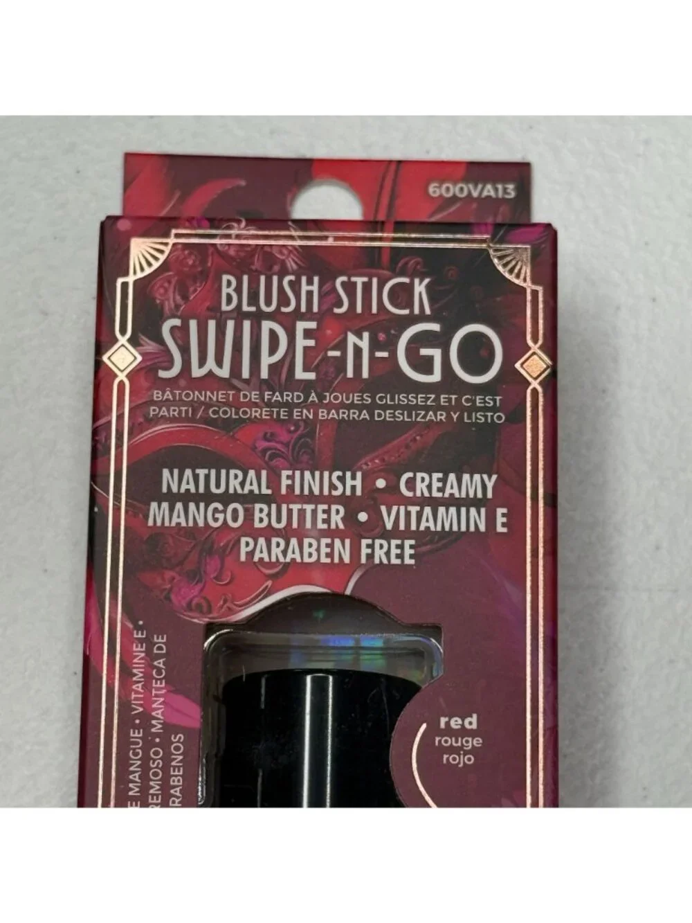 Ioni Blush Stick Swipe N Go Cherry Red Cream Natural Finish New